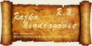 Rajka Miodragović vizit kartica